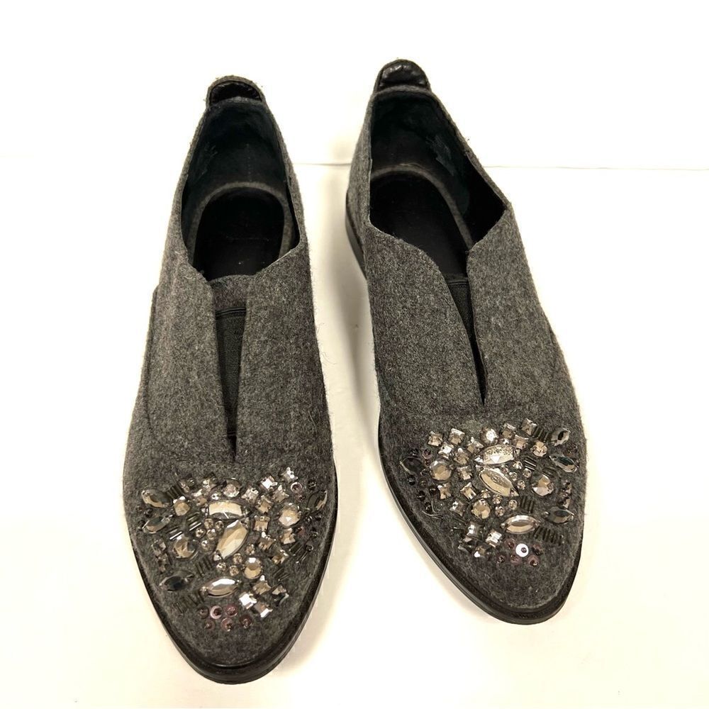 Simply Vera Wang embellished slip on wool loafers  7